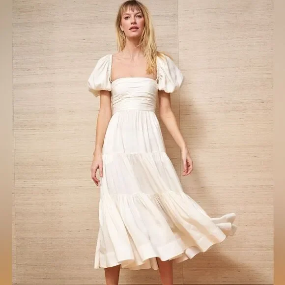 La Ligne NWT Sofia dress with detachable sleeves Ivory Size XL La Ligne NWT Sofia dress with detachable sleeves Ivory Size XL